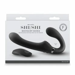 NS Novelties Shishi Midnight Rider Rechargeable Strapless Strap On W-remote - Black
