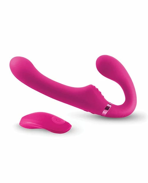 NS Novelties Shishi Midnight Rider Rechargeable Strapless Strap On W-remote - Pink Dildos