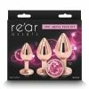 NS Novelties Rear Assets Pink Gem Anal Trainer Kit - Rose Gold