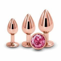 NS Novelties Rear Assets Pink Gem Anal Trainer Kit - Rose Gold