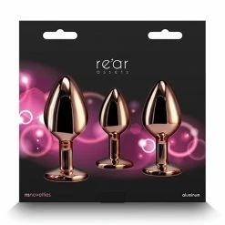 NS Novelties Rear Assets Pink Gem Anal Trainer Kit - Rose Gold