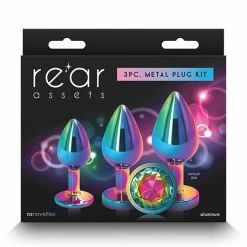 NS Novelties Rear Assets Rainbow Gem Anal Trainer Kit - Multi Color