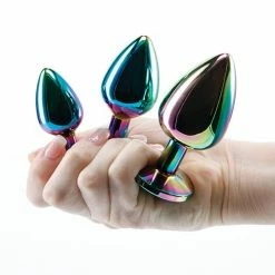 NS Novelties Rear Assets Rainbow Heart Gem Anal Trainer Kit - Multi Color Anal Toys