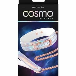 NS Novelties Cosmo Bondage Collar & Leash - Rainbow
