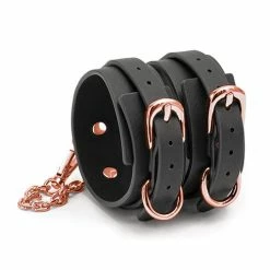 NS Novelties Bondage Couture Ankle Cuffs - Black Kink & BDSM