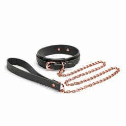 NS Novelties Bondage Couture Collar & Leash - Black
