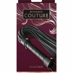 NS Novelties Kink & BDSM Bondage Couture Flogger - Black