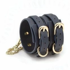 NS Novelties Kink & BDSM Bondage Couture Vinyl Ankle Cuff - Blue