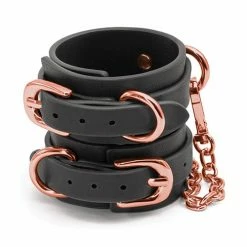NS Novelties Kink & BDSM Bondage Couture Wrist Cuffs - Black