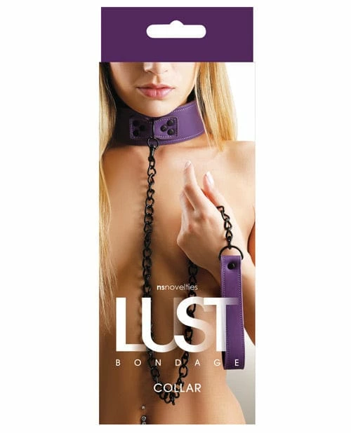 NS Novelties Kink & BDSM Lust Bondage Collar - Purple