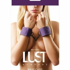 NS Novelties Lust Bondage Wrist Cuffs - Purple