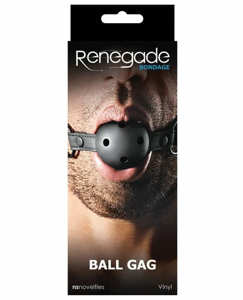NS Novelties Kink & BDSM Renegade Bondage Ball Gag - Black