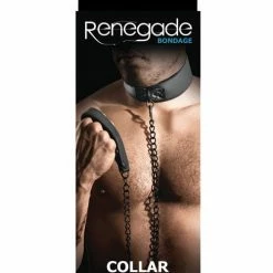 NS Novelties Renegade Bondage Collar - Black Kink & BDSM