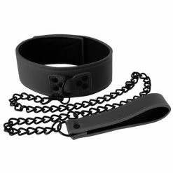 NS Novelties Renegade Bondage Collar - Black Kink & BDSM