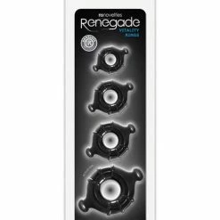 NS Novelties Penis Toys Renegade Vitality Rings - Black