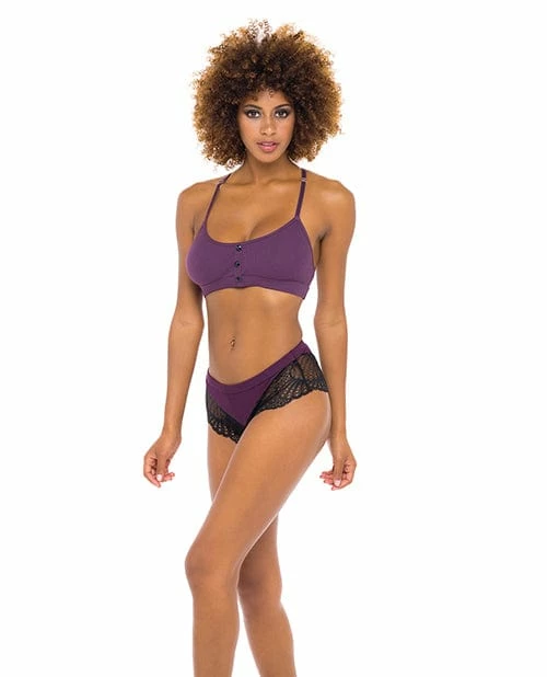Oh La La Cheri Claribel Ribbed Jersey Bralette & Boyshort