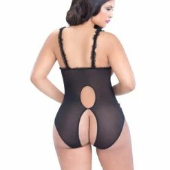 Oh La La Cheri Lace Open Cup & Crotchless Teddy Lingerie