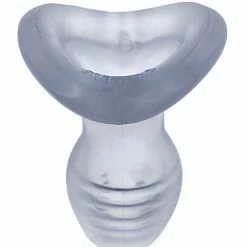 Anal Toys Oxballs Glowhole 2 Hollow Buttplug With LED Insert Large - Clear