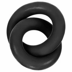 OXBALLS Penis Toys Hunky Junk Duo Linked Cock & Ball Rings - Tar