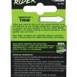 Paradise Marketing Contempo Bare Rider Thin Condom Pack - Pack Of 3