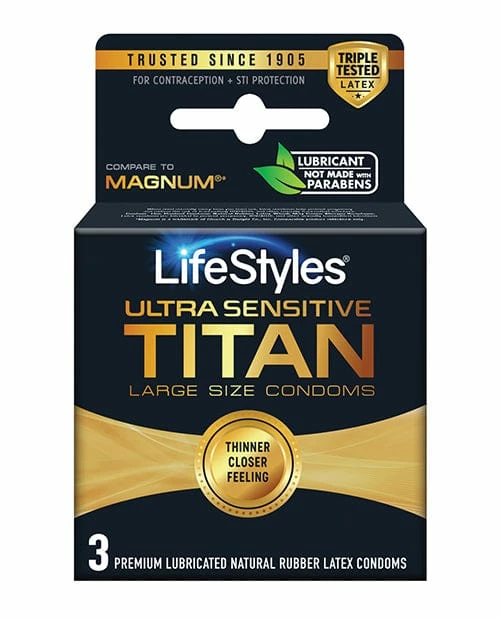 Paradise Marketing Lifestyles Ultra Sensitive Titan - Pack Of 3 Condoms