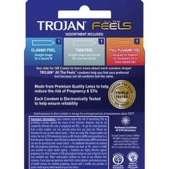 Paradise Marketing Trojan All The Feels Condoms - Pack Of 3