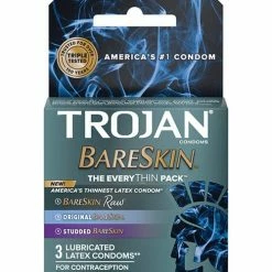 Paradise Marketing Trojan Bareskin Everythin Condom - Variety Pack Of 3