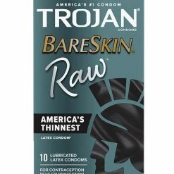 Paradise Marketing Trojan Bareskin Raw Condom - Pack Of 10 Condoms