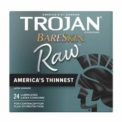 Paradise Marketing Trojan Bareskin Raw Condom - Pack Of 24
