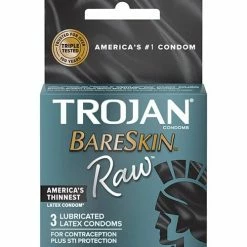 Paradise Marketing Trojan Bareskin Raw Condom - Pack Of 3 Condoms