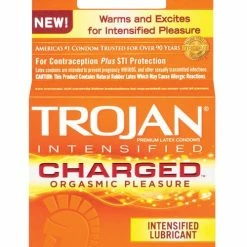 Paradise Marketing Trojan Intensified Charged Condoms - Box Of 3