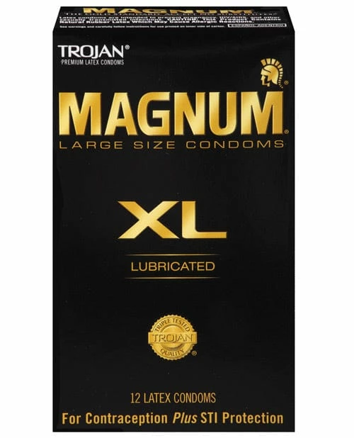 Paradise Marketing Condoms Trojan Magnum XL Lubricated Condom - Box Of 12
