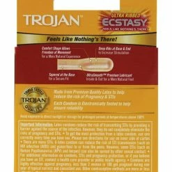 Paradise Marketing Trojan Ultra Ribbed Ecstasy Condoms - Box Of 3