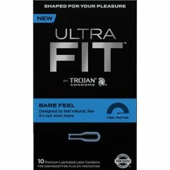 Paradise Marketing Condoms Trojan Ultrafit Bare Feel Condom - Pack Of 10