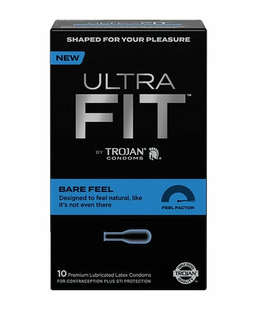 Paradise Marketing Condoms Trojan Ultrafit Bare Feel Condom - Pack Of 10