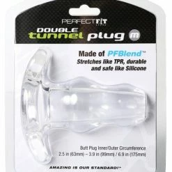 Perfect Fit Brand Perfect Fit Double Tunnel Plug Medium - Clear