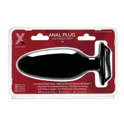 Perfect Fit Brand Anal Toys XPlay Gear 6.25" Finger Grip Plug #4l - Black