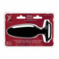 Perfect Fit Brand XPlay Gear Finger Grip Plug #3l - Black Anal Toys