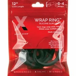 Perfect Fit Brand Penis Toys XPlay Gear 12" Slim Wrap Ring - Black Pack Of 2