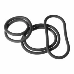 Perfect Fit Brand XPlay Gear 9"-12"-15" Silicone Slim Wrap Rings - Pack Of 3 Black