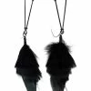 PHS International Bijoux De Nip Black Feather With Black Tweezer Clamp Kink & BDSM
