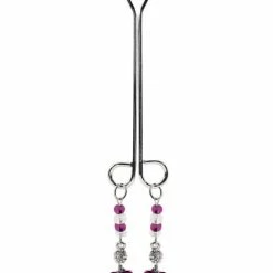 PHS International Bijoux De Nip Clit Clamp Double Loop With Heart Charm