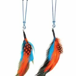 PHS International Bijoux De Nip Colored Feather With Blue Tweezer Clamp Kink & BDSM