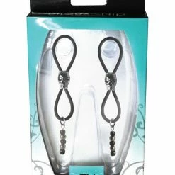 PHS International Bijoux De Nip Nipple Halos Black Skull Slider - Black-Silver Kink & BDSM