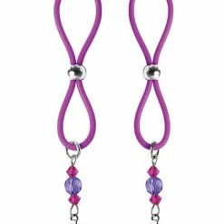 PHS International Kink & BDSM Bijoux De Nip Nipple Halos Flower Charm - Purple