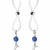 PHS International Kink & BDSM Bijoux De Nip Nipple Halos Moon & Star Charm - Blue-Clear