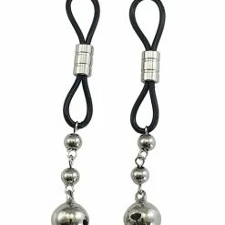 Phs International Kink & BDSM Bijoux De Nip Nipple Halos W-silver Bells - Black