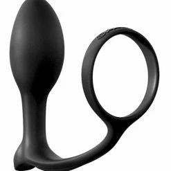 Pipedream Products Anal Fantasy Ass-gasm Cockring Beginners Plug - Black Anal Toys