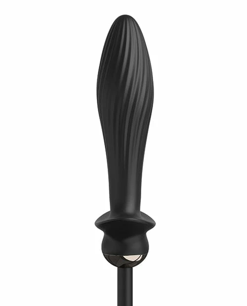 Pipedream Products Anal Toys Anal Fantasy Elite Collection Auto Throb Inflatable Vibrating Plug - Black