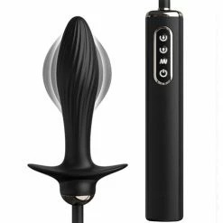 Pipedream Products Anal Toys Anal Fantasy Elite Collection Auto Throb Inflatable Vibrating Plug - Black